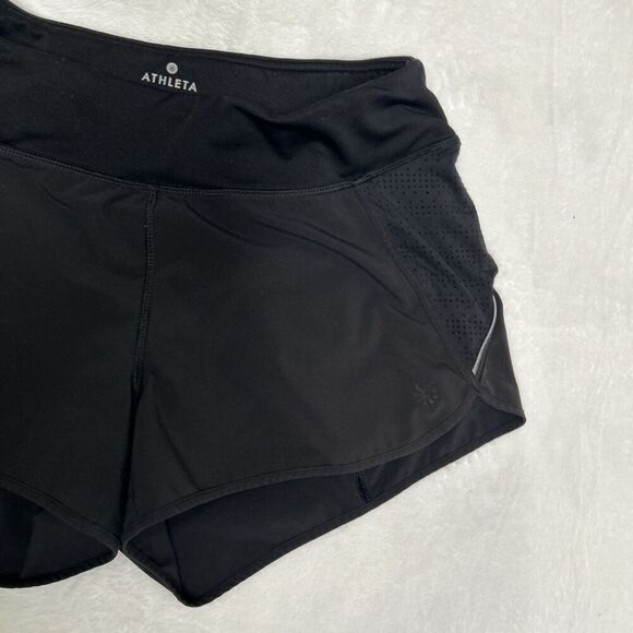Athleta Athletic Shorts Women’s Small Black Running Activewear Lined Built In - Picture 5 of 10
